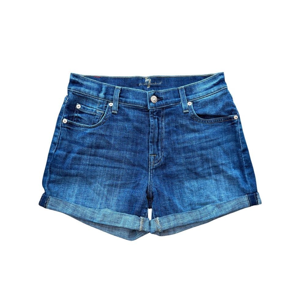 7 for all Mankind Denim Blue Jean Shorts Size 24